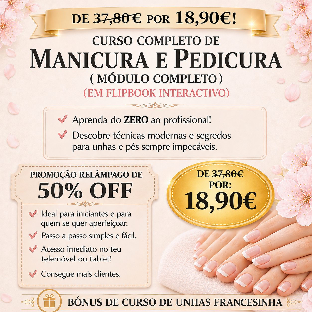 Imagem promocional do curso de Manicura e Pedicura